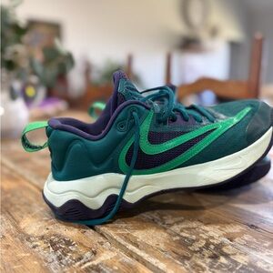 Nike Men's Teal Green and Dark Purple Athletic Shoes